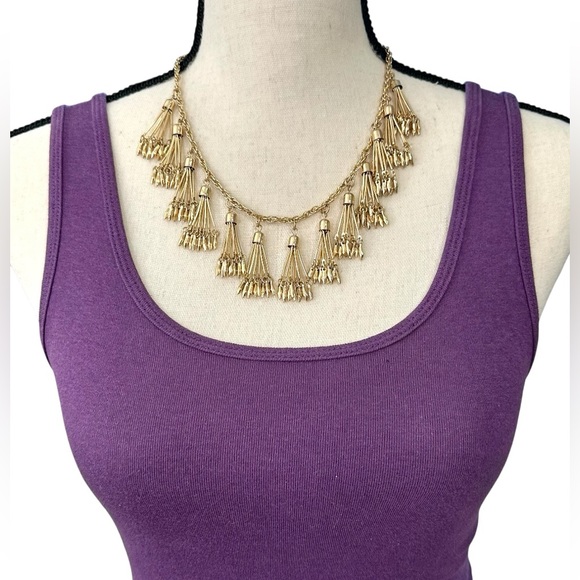 💛BaubleBar Spikey Tassels Statement Necklace - Picture 1 of 7